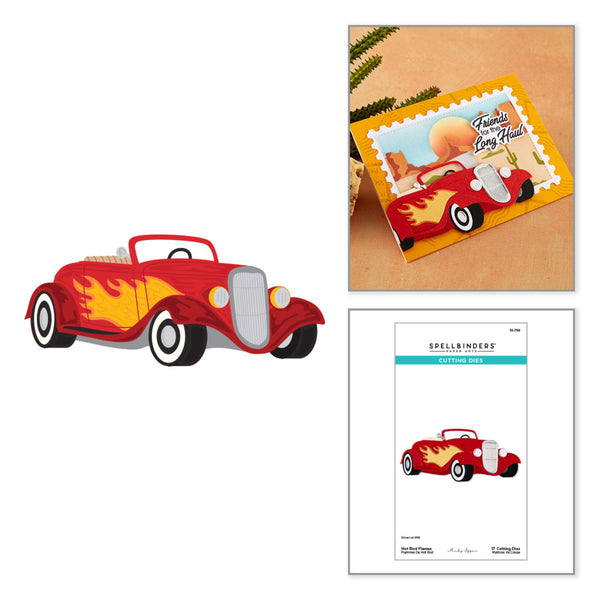 Spellbinders, Etched Dies by Mindy Eggen, Hot Rod Flames (S5-759)