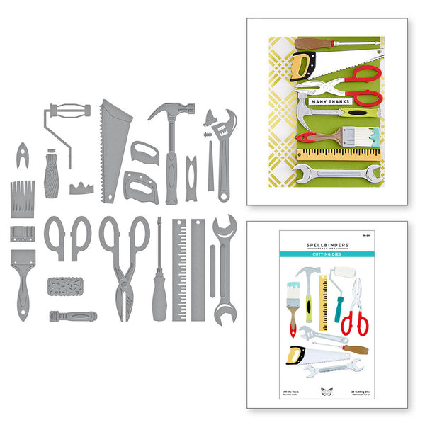 Spellbinders Cutting Dies, Tool Box Essentials Collection by Nancy Stamps, All the Tools (S6-204)