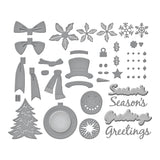 Spellbinders Etched Dies By Suzanne Hue, Christmas Wreath Add-Ons (S6-219)