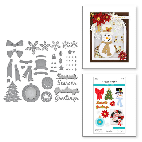 Spellbinders Etched Dies By Suzanne Hue, Christmas Wreath Add-Ons (S6-219)