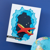 Spellbinders, Etched Dies By Vicky Papaioannou, Tunnel Scapes, Tunnel Clouds (S6-233)