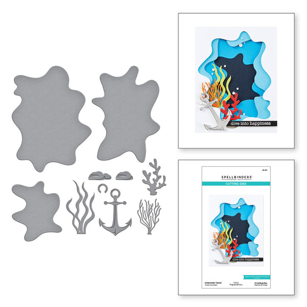 Spellbinders, Etched Dies By Vicky Papaioannou, Underwater Tunnel, Tunnel Scapes (S6-235)