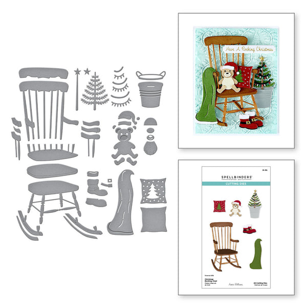 Spellbinders Etched Dies By Annie Williams, Christmas Rocking Chair (S6-258)