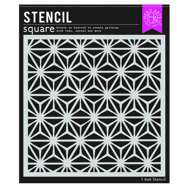 Hero Arts, 6"x6" Stencil, Asana Pattern