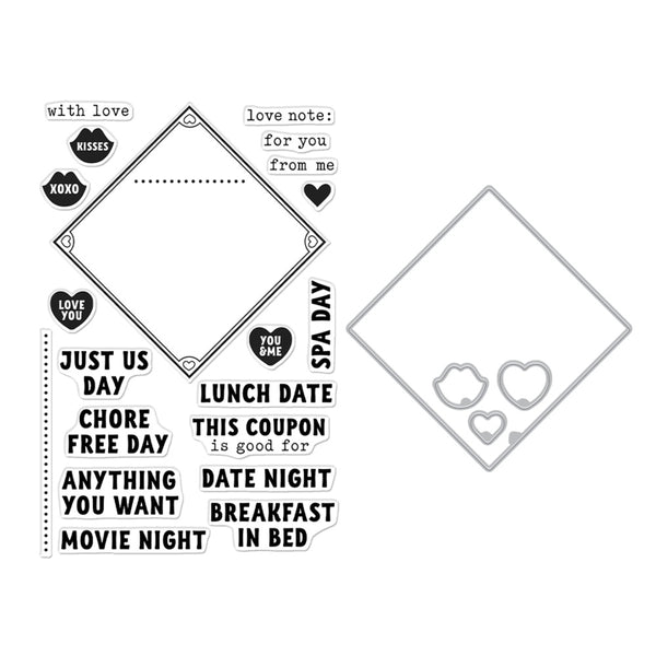Hero Arts, Stamps & Dies Bundle, Love Note Messages