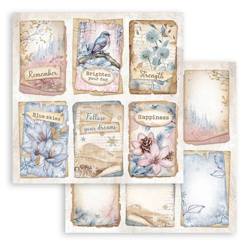 Stamperia, Double-Sided Cardstock 12"X12", Create Happiness Dewdrops, 6 Cards (SBB1032)