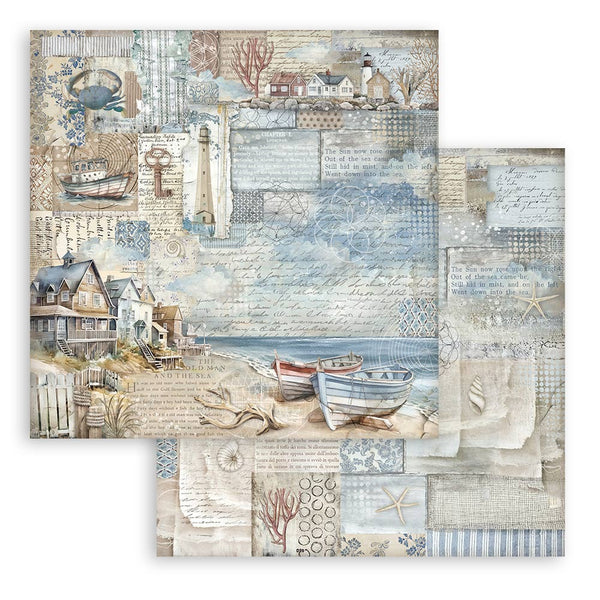 Stamperia Double-Sided Cardstock 12"X12", Silent Sea, Landscape