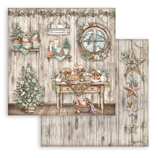 Stamperia, Double-Sided Cardstock 12"x12", The Owl's House, Table (SBB1091)
