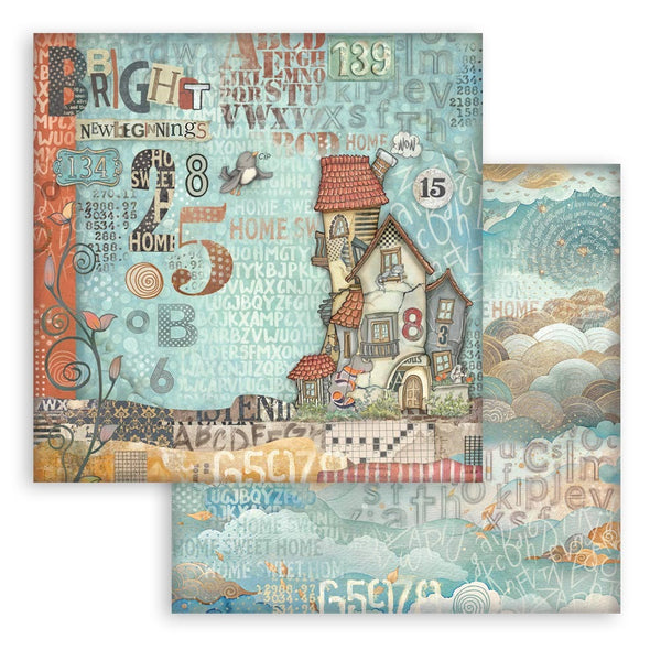 Stamperia Furry Friends Double-Sided Cardstock 12"X12", House (SBB1100)