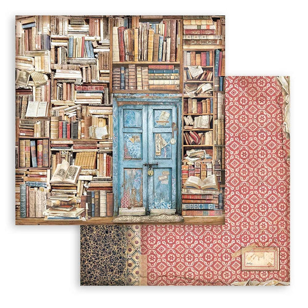 Stamperia Double-Sided Cardstock 12"X12",  Vintage Library, Door