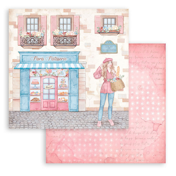 Stamperia Double-Sided Cardstock 12"X12", Create Happiness by Vicky Papaioannou, Oh La La - Patisserie