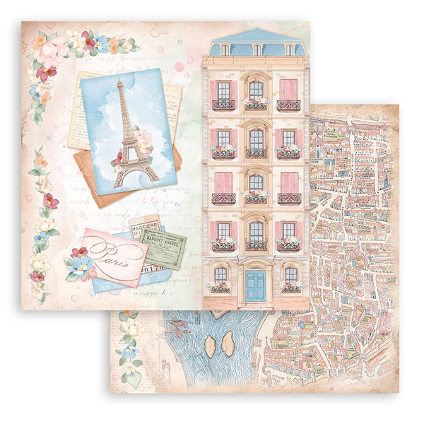 Stamperia Double-Sided Cardstock 12"X12", Create Happiness by Vicky Papaioannou, Oh La La - Tour Eiffel