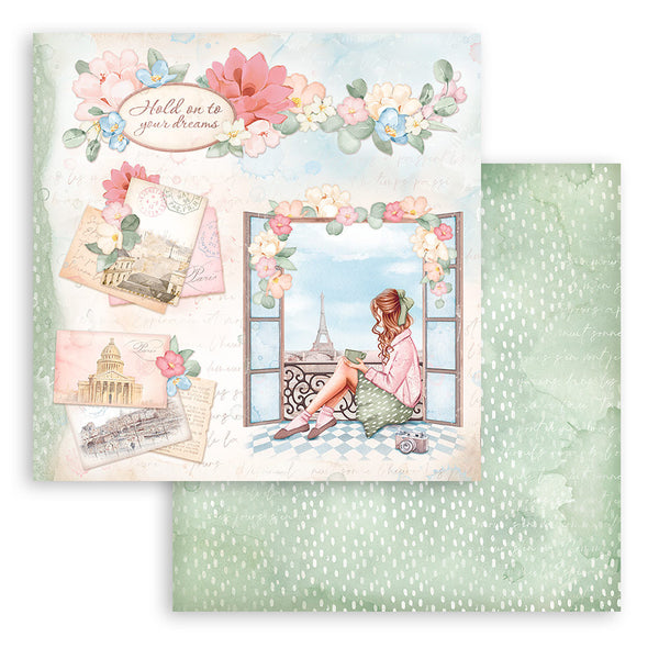 Stamperia Double-Sided Cardstock 12"X12", Create Happiness by Vicky Papaioannou, Oh La La - Window