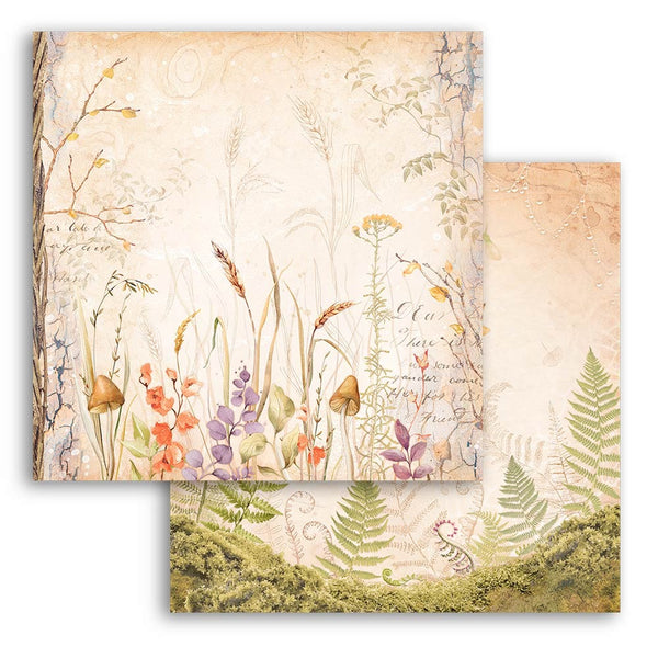 Stamperia Double-Sided Cardstock 12"X12", Woodland, Grassland