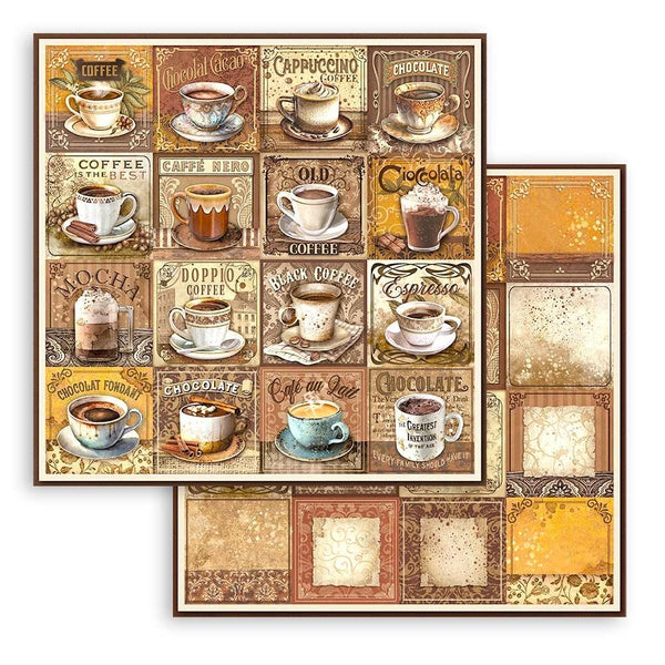 Stamperia Double-Sided Cardstock 12"X12", Coffee And Chocolate Tags With Cups