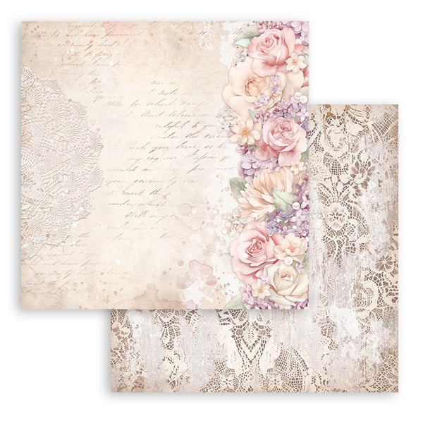 Stamperia Double-Sided Cardstock 12"X12", Romance Forever, Floral Border
