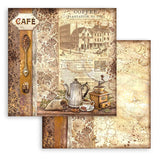 Stamperia Double-Sided Paper Pad 12"X12" 10/Pkg, Coffee And Chocolate, 10 Designs/1 Each