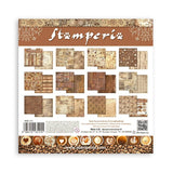 Stamperia Maxi Backgrounds Double-Sided Paper Pad 12"X12", Coffee And Chocolate, 10 Designs/1 Each