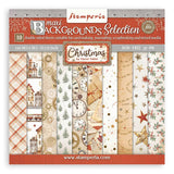 Stamperia, Backgrounds Double-Sided Paper Pad 12"X12" 10/Pkg, Gear Up For Christmas