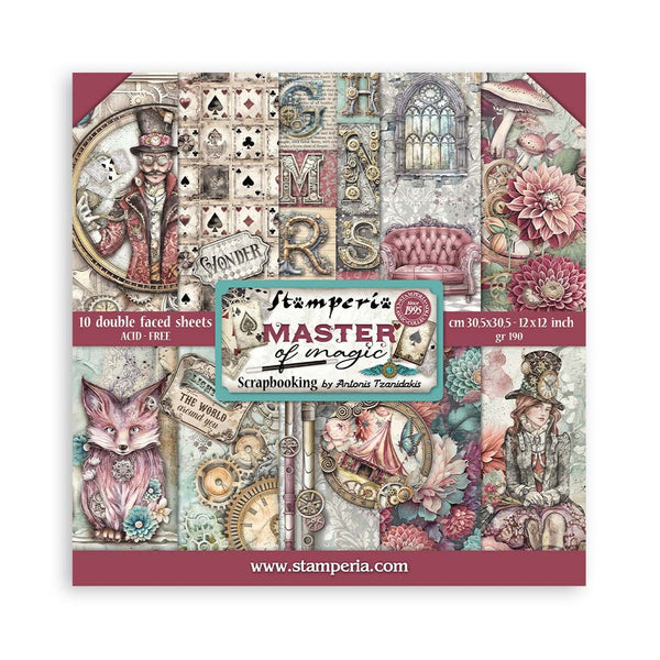 Stamperia, Double-Sided Paper Pad 12"X12" 10/Pkg, Master Of Magic, 10 Designs/1 Each