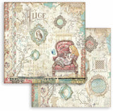 Stamperia Double-Sided Paper Pad 8"X8" 10/Pkg, Alice Through The Looking Glass