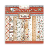 Stamperia Backgrounds Double-Sided Paper Pad 8"X8" 10/Pkg, Gear Up For Christmas