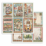 Stamperia, Double-Sided Paper Pad 8"X8" 10/Pkg, Art Of Travelling