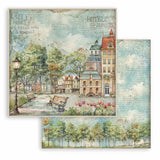Stamperia, Double-Sided Paper Pad 8"X8" 10/Pkg, Art Of Travelling