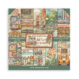 Stamperia, Double-Sided Paper Pad 8"X8" 10/Pkg, Art Of Travelling