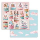 Stamperia, Scrapbooking Pad 8"X8" Paper Pad 10/Pkg, Candy Christmas (SBBS129)
