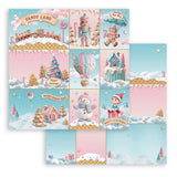 Stamperia, Scrapbooking Pad 8"X8" Paper Pad 10/Pkg, Candy Christmas (SBBS129)