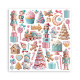 Stamperia, Scrapbooking Pad 8"X8" Paper Pad 10/Pkg, Candy Christmas (SBBS129)
