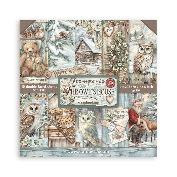 Stamperia, Scrapbooking Pad 8"X8" 10/Pkg, The Owl's House