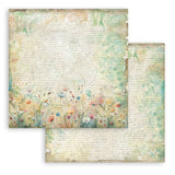 Stamperia, Backgrounds Double-Sided Paper Pad 8"X8" 10/Pkg, Daisy Art (SBBS139)