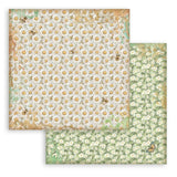 Stamperia, Backgrounds Double-Sided Paper Pad 8"X8" 10/Pkg, Daisy Art (SBBS139)
