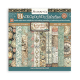 Stamperia, Double-Sided Backgrounds Paper Pad 8"X8" 10/Pkg, Gardens of Time (SBBS142)