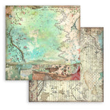 Stamperia Backgrounds Double-Sided Paper Pad 8"X8" 10/Pkg, Alice Through The Looking Glass