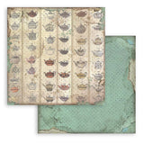 Stamperia Backgrounds Double-Sided Paper Pad 8"X8" 10/Pkg, Alice Through The Looking Glass