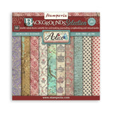 Stamperia Backgrounds Double-Sided Paper Pad 8"X8" 10/Pkg, Alice Through The Looking Glass