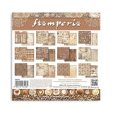 Stamperia Backgrounds Double-Sided Paper Pad 8"X8" 10/Pkg, Coffee And Chocolate, 10 Designs/1 Each