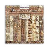 Stamperia Backgrounds Double-Sided Paper Pad 8"X8" 10/Pkg, Coffee And Chocolate, 10 Designs/1 Each