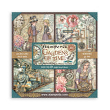 Stamperia Single-Sided Paper Pad 8"X8" 22/Pkg, Gardens of Time (SBBSXB24)