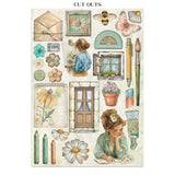 Stamperia Junk Journal Stickers, Cut-outs & Backgrounds, Daisy Art