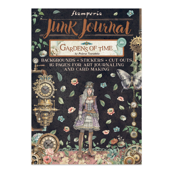 Stamperia Junk Journal Stickers, Cut-Outs & Backgrounds, Gardens of Time (SBJK17)