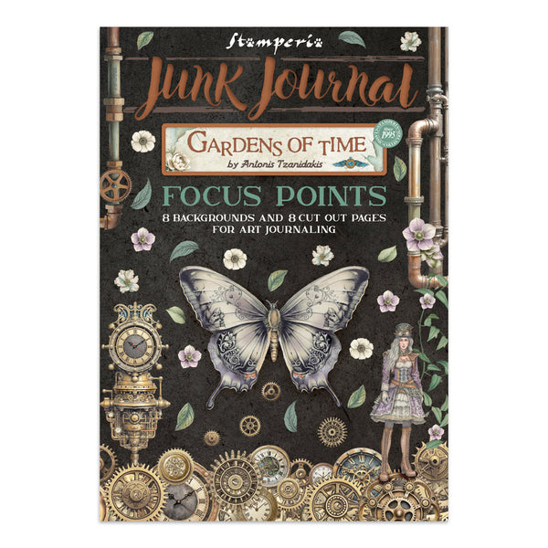 Stamperia, Junk Jounal Focus Points A5, Gardens of Time (SBJKS01)