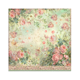 Stamperia Polyester Fabric 12"X12" 4/Pkg, Rose Parfum