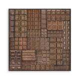 Stamperia Polyester Fabric 12"X12" 4/Pkg, Coffee And Chocolate