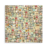 Stamperia Polyester Fabric 12"X12" 4/Pkg, Garden
