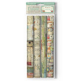 Stamperia Polyester Fabric 12"X12" 4/Pkg, Garden