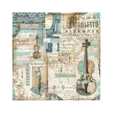 Stamperia Polyester Fabric 12"X12" 4/Pkg, Music
